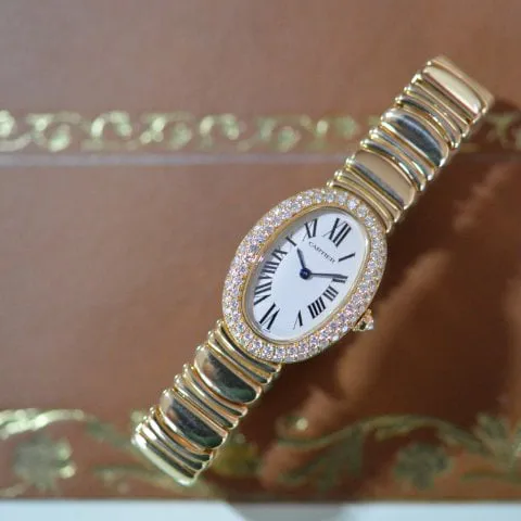 Cartier Baignoire WB5096D8 31mm Yellow gold White