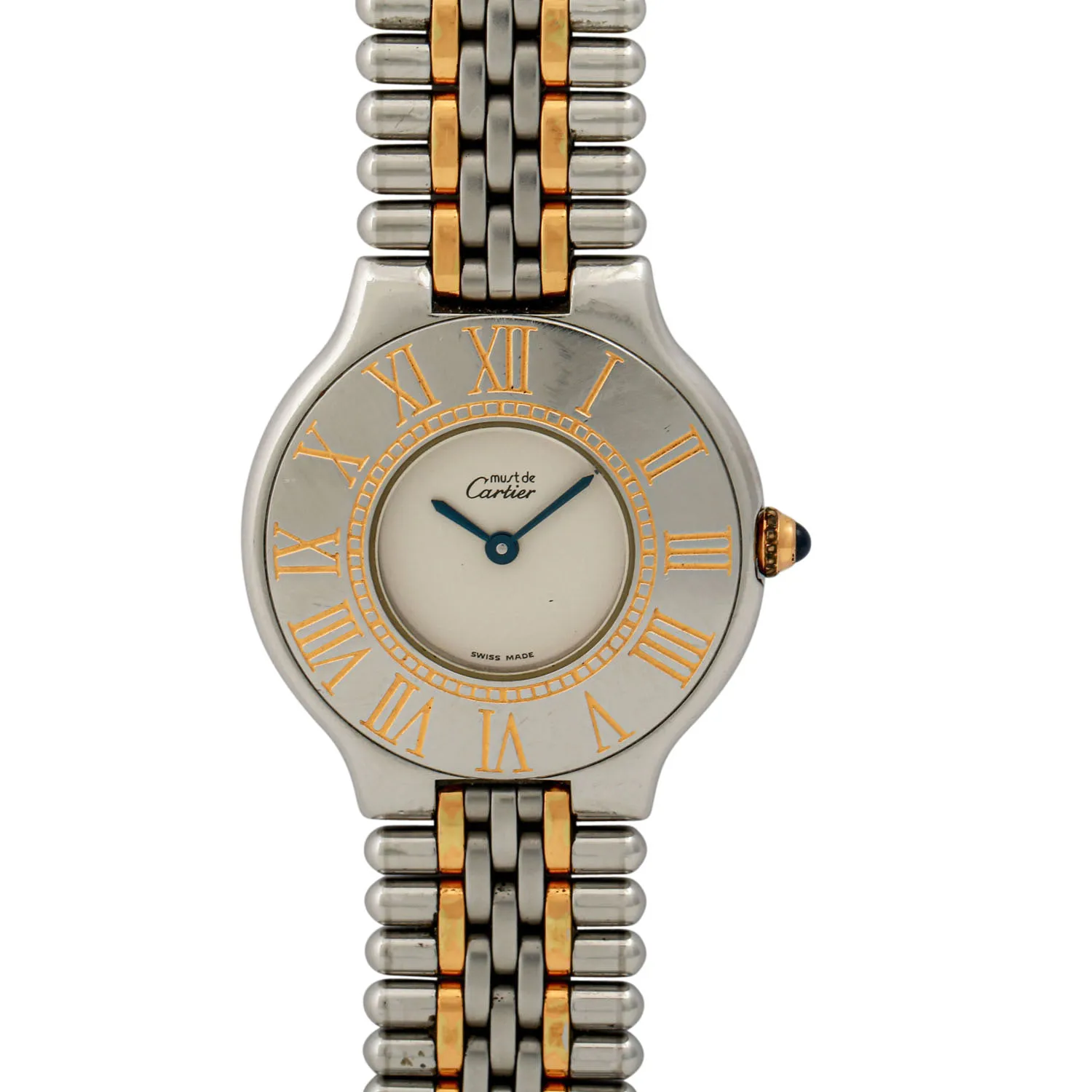 Cartier Must de Cartier 123000P 30mm Yellow gold and stainless steel Silver