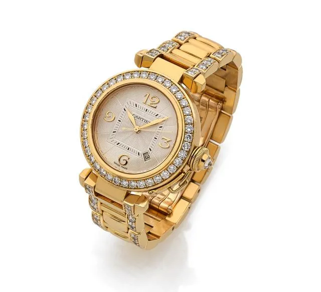 Cartier Pasha 2397 32mm Yellow gold Silver