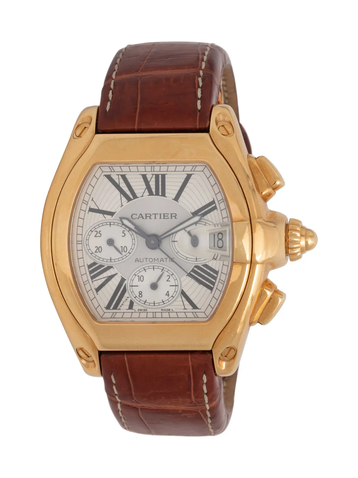 Cartier Roadster 2619 47mm Yellow gold White