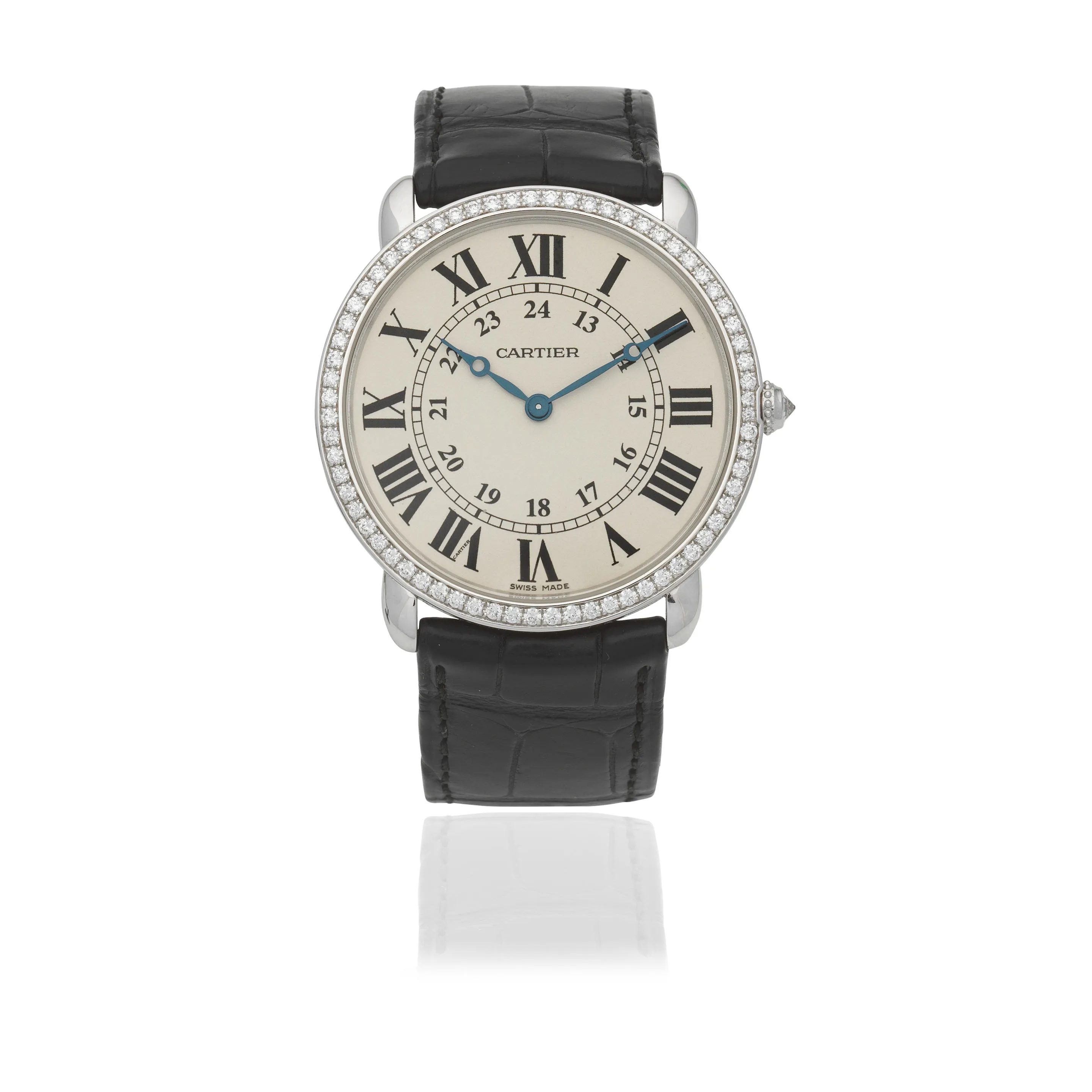 Cartier Ronde Louis Cartier 2890 36mm White gold Silver