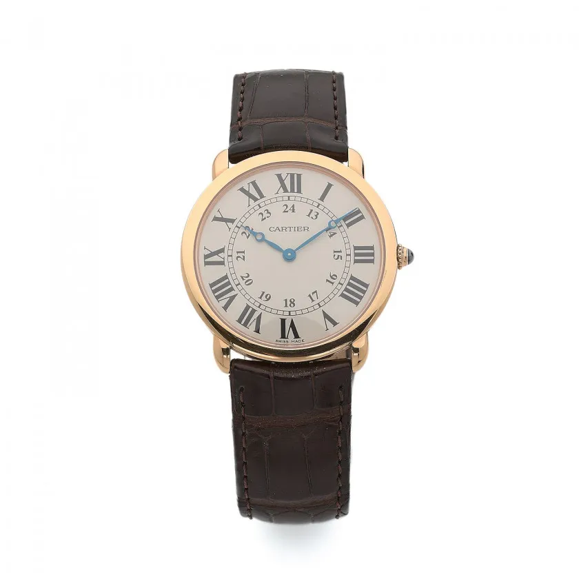 Cartier Ronde Louis de Cartier 2889 36mm Rose gold Silver