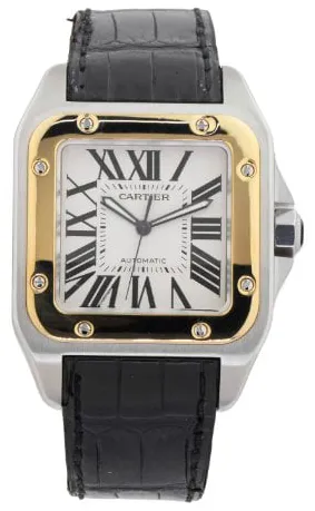 Cartier Santos 2656 38mm Yellow gold and Stainless steel Silver