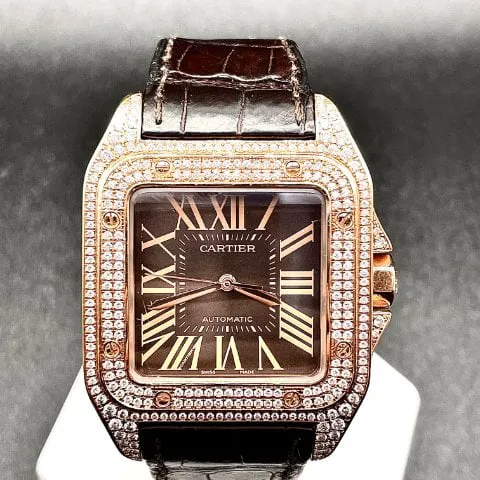 Cartier Santos 2792 Rose gold Brown