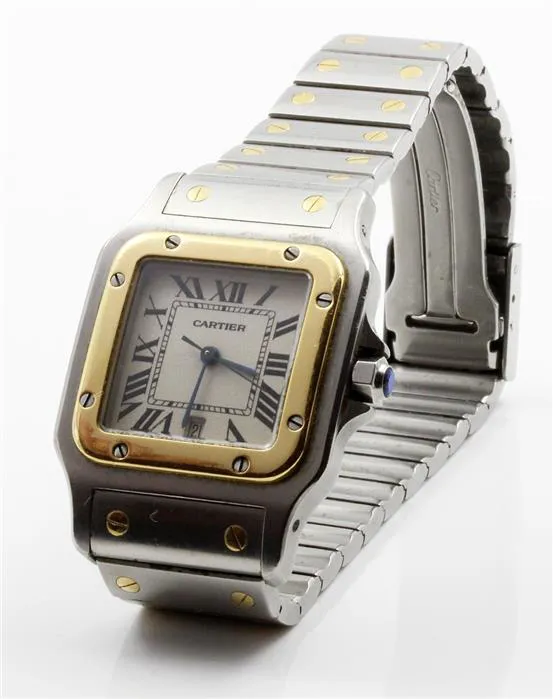 Cartier Santos 187901 41mm Yellow gold and Stainless steel White