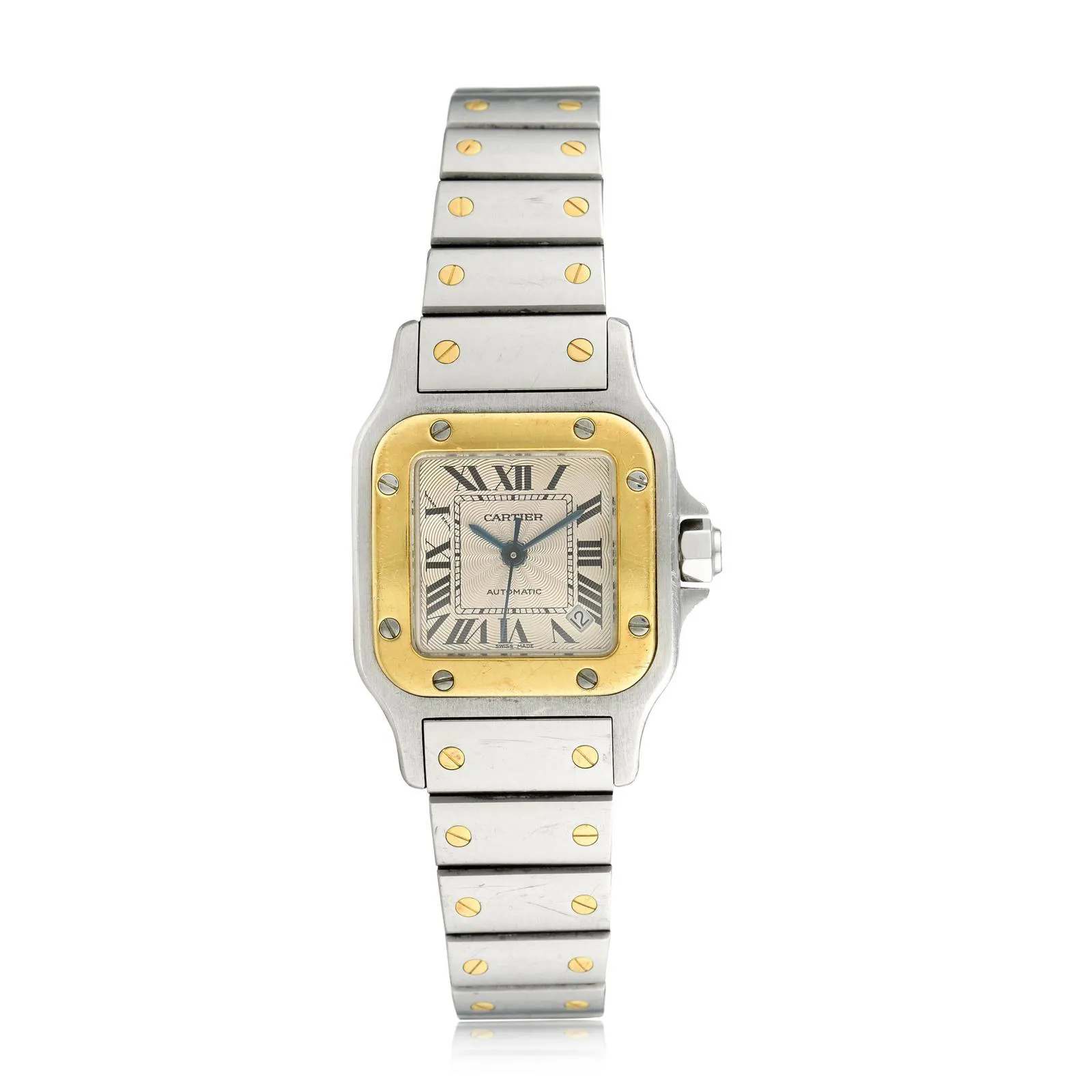 Cartier Santos 2423 24mm Yellow gold and Stainless steel Silver