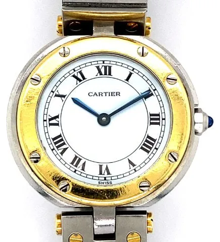 Cartier Santos 8191 27mm Yellow gold and Stainless steel White