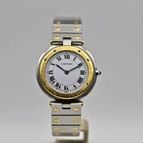 Cartier Santos 8191 27mm Yellow gold and Stainless steel White