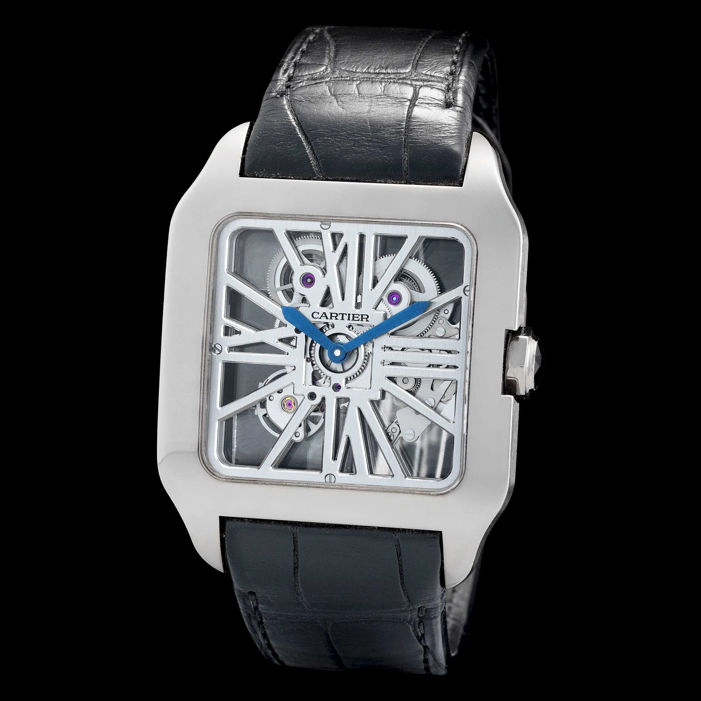 Cartier Santos Dumont W2020033 39mm White gold Skeletonized