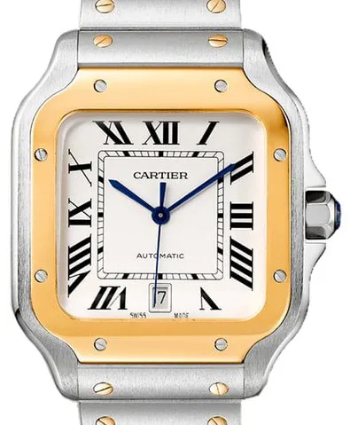 Cartier Santos W2SA0009 40mm Yellow gold and Stainless steel Silver