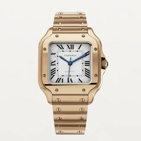 Cartier Santos WGSA0031 35mm Rose gold Silver