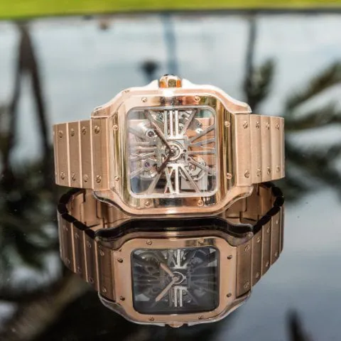 Cartier Santos WHSA0016 40mm Rose gold Transparent