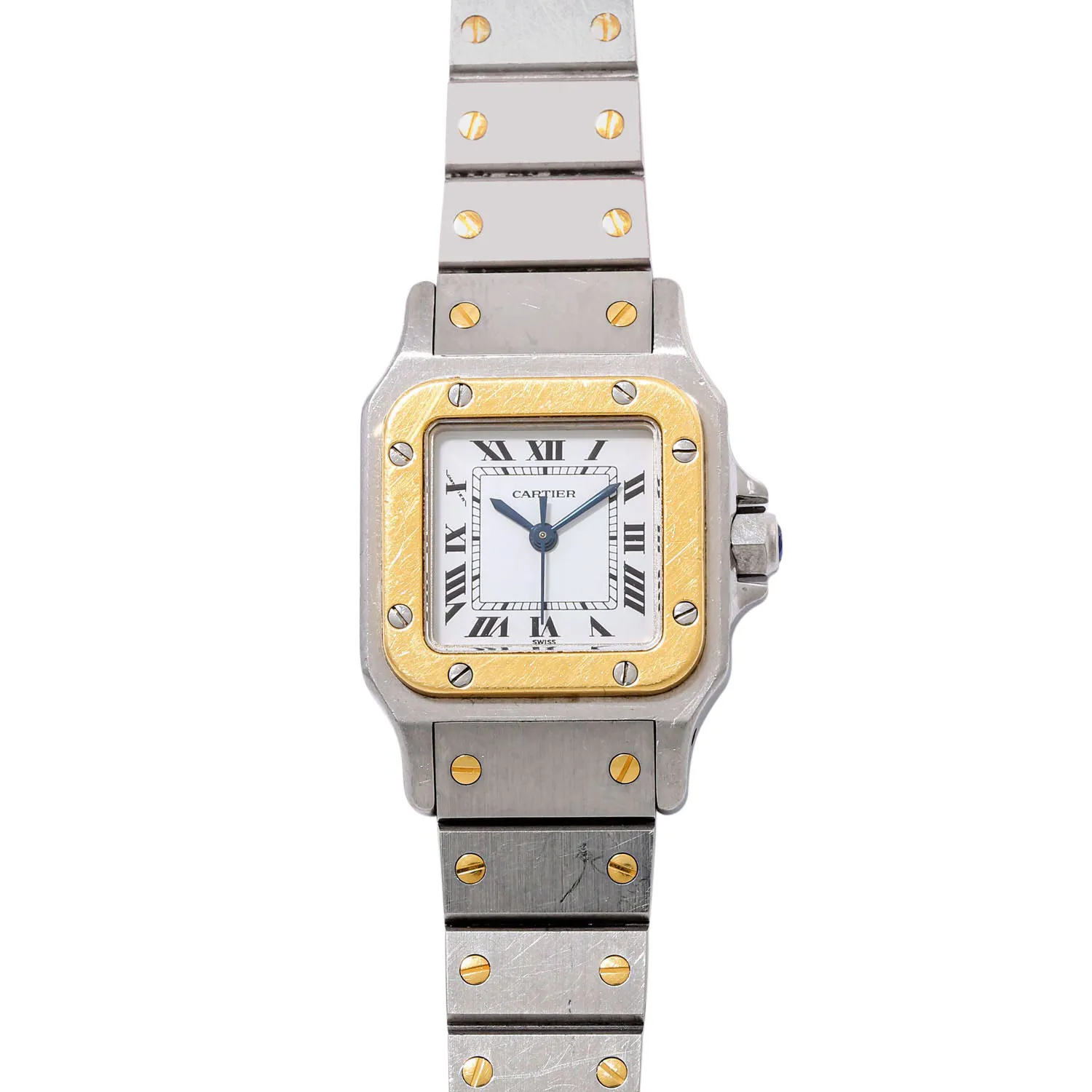 Cartier Santos 0902 25mm Yellow gold and stainless steel White
