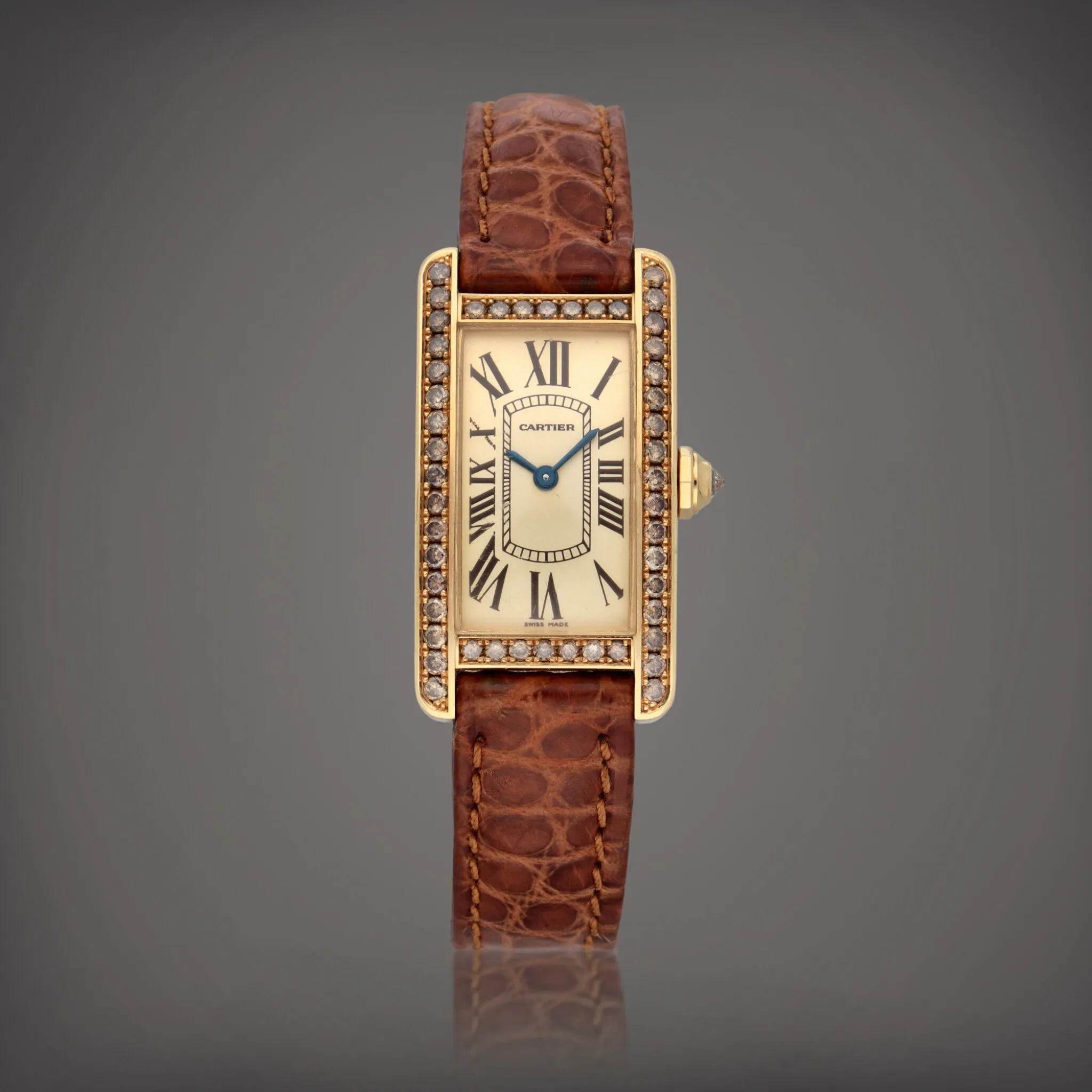 Cartier Tank 2482 19mm Rose gold Champagne