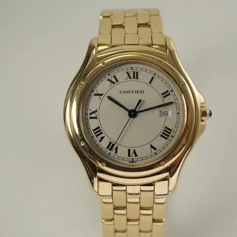 Cartier Cougar 887904 33mm Yellow gold White