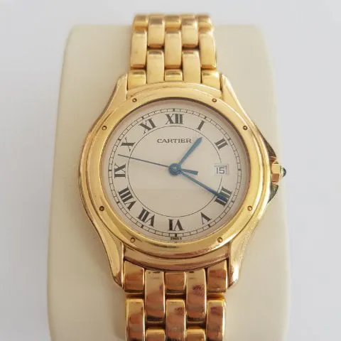 Cartier Cougar 887904 33mm Yellow gold Champagne