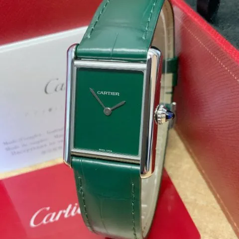 Cartier Tank WSTA0056 25.5mm Stainless steel Green