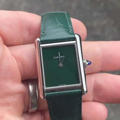 Cartier Tank WSTA0056 33.5mm Stainless steel Green