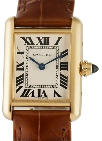 Cartier Tank W1529856 22mm Yellow gold Silver