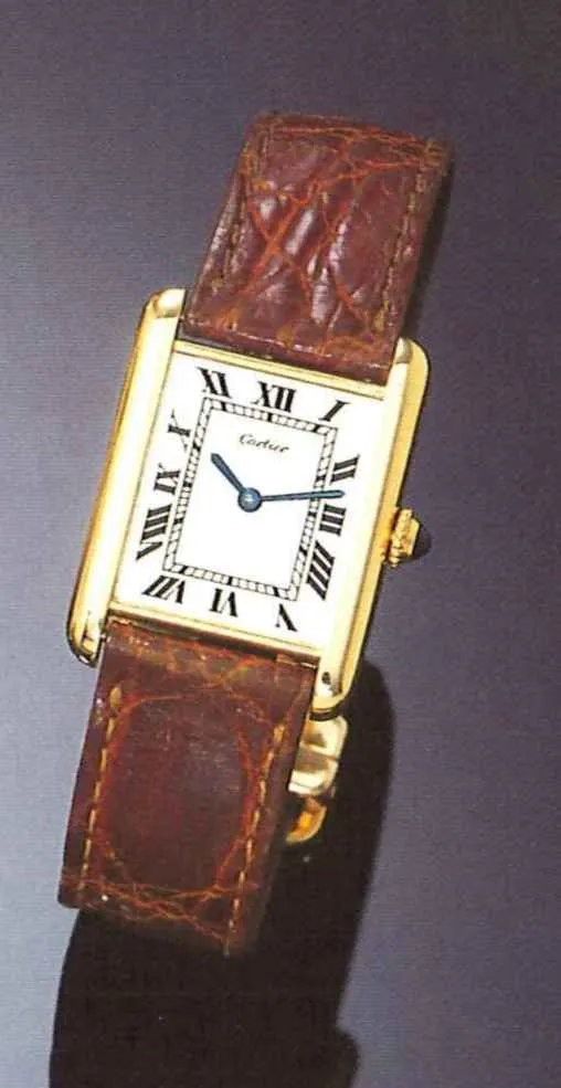 Cartier Tank 23mm Yellow gold White