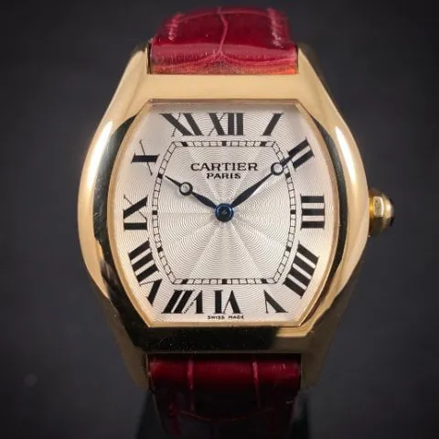 Cartier Tortue 2496C 34mm Yellow gold Silver