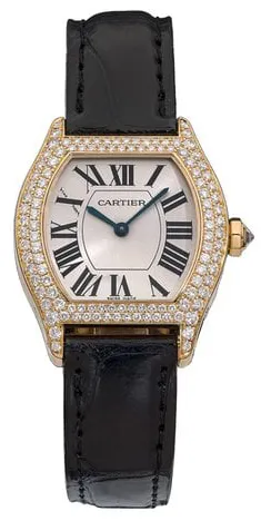 Cartier Tonneau 2643 7mm Yellow gold Silver