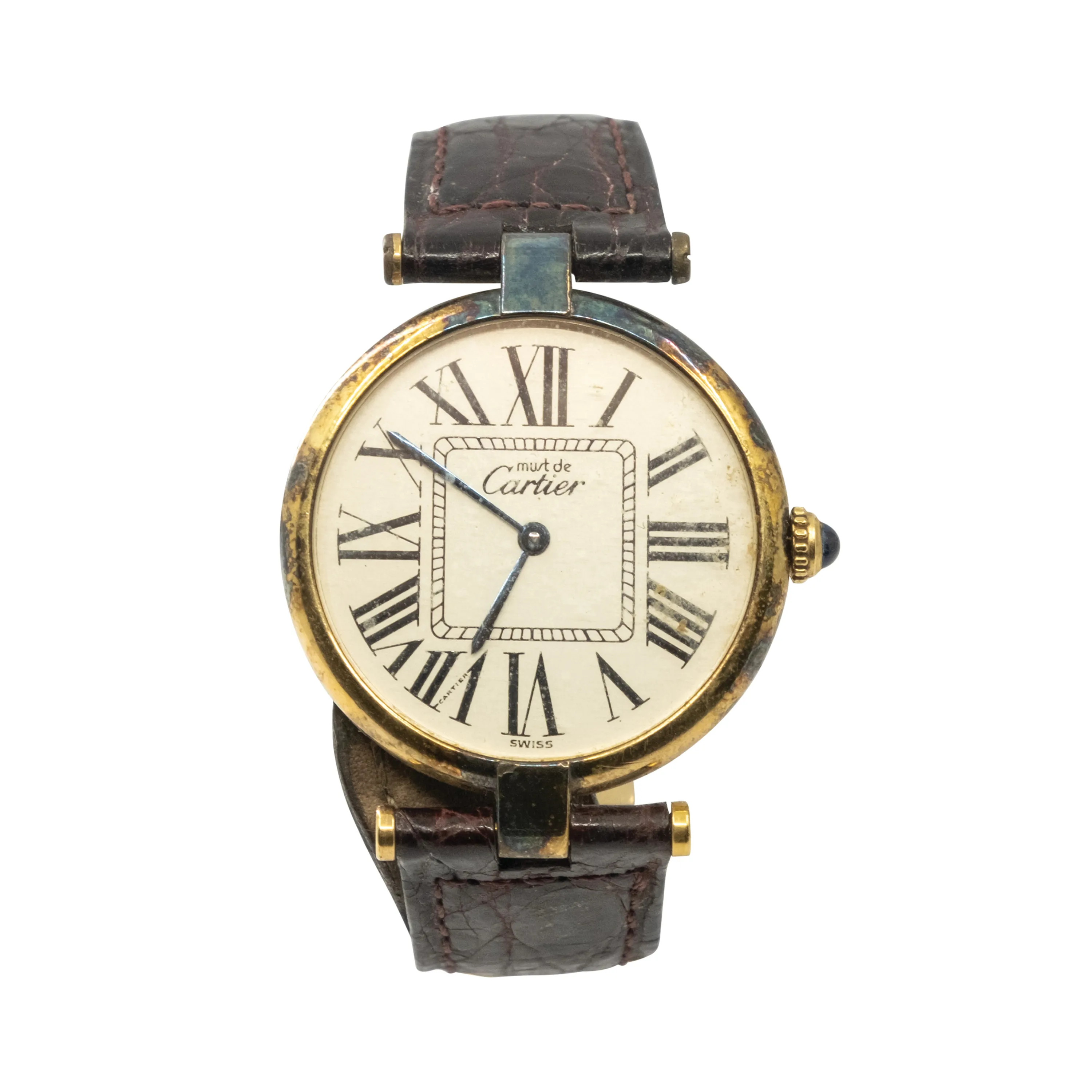 Cartier Vermeil 29mm Brass Silver