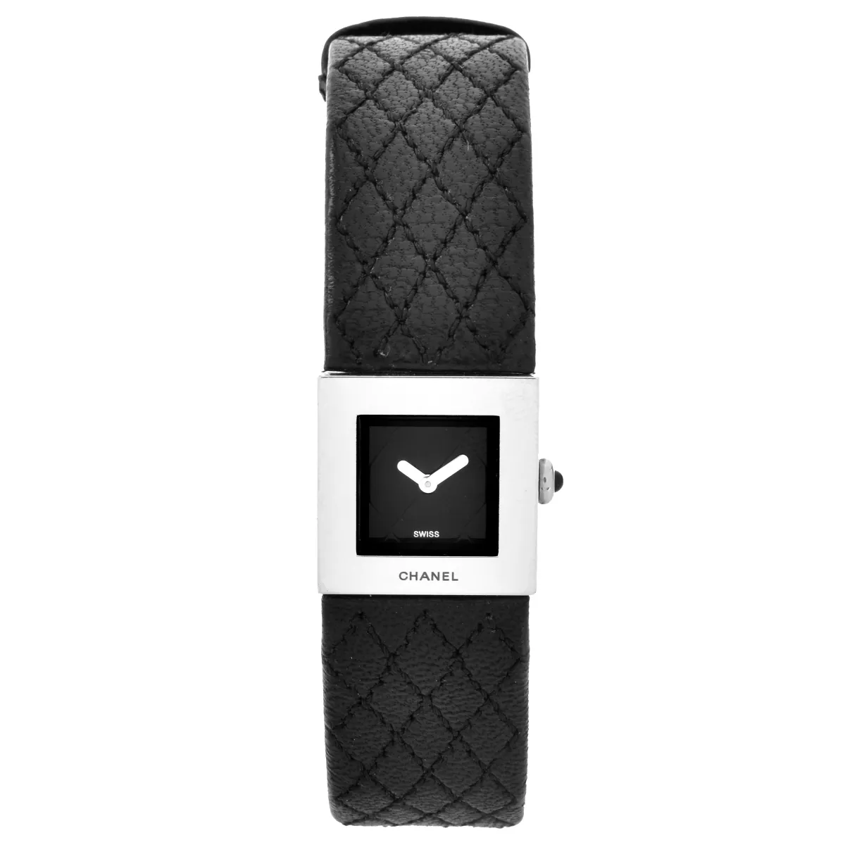 Chanel Matelassé 19mm Stainless steel Black