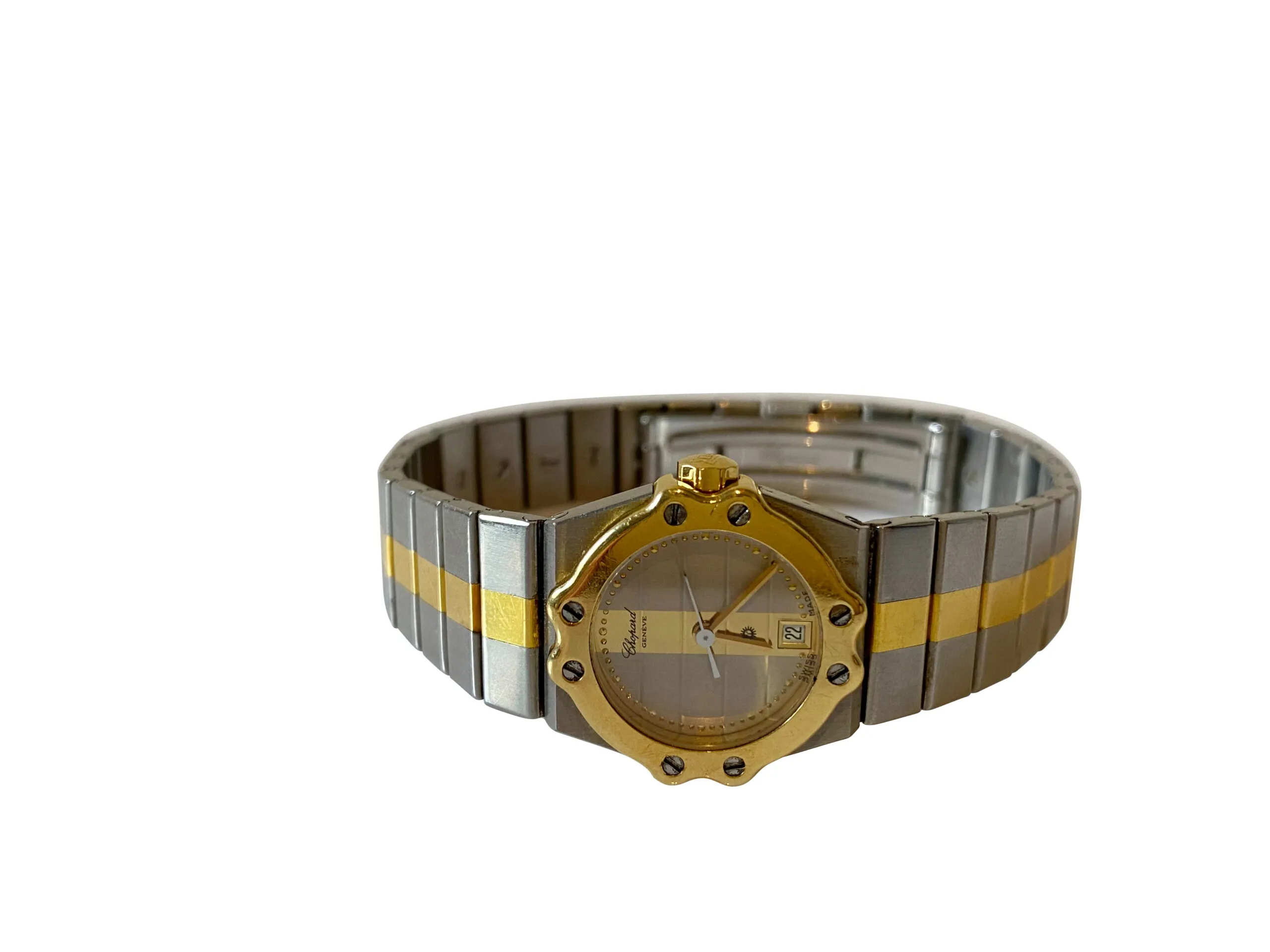 Chopard St. Moritz 8024 23mm Yellow gold and stainless steel Gray