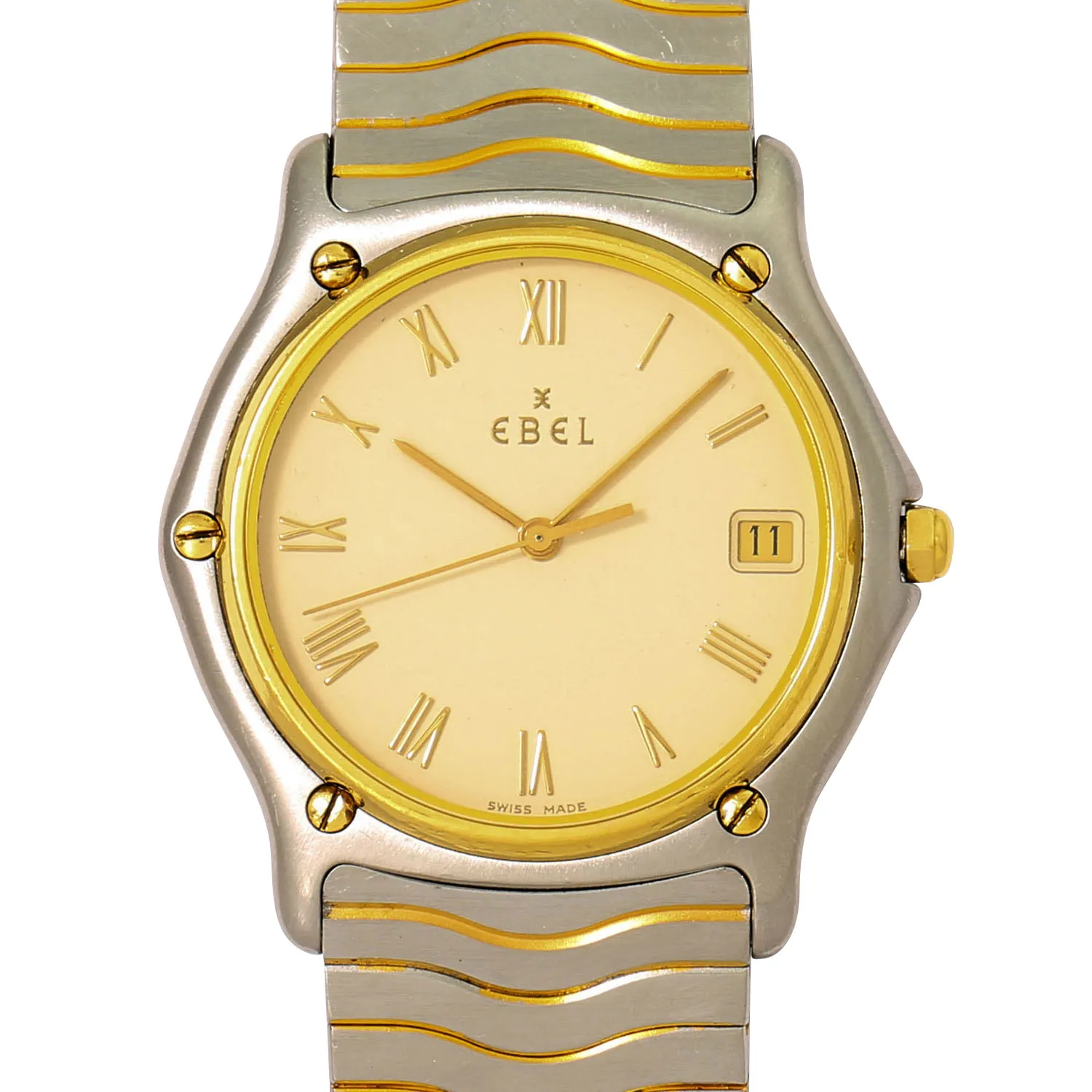 Ebel Classic Wave Sport 1187141 35mm Yellow gold and stainless steel Champagne
