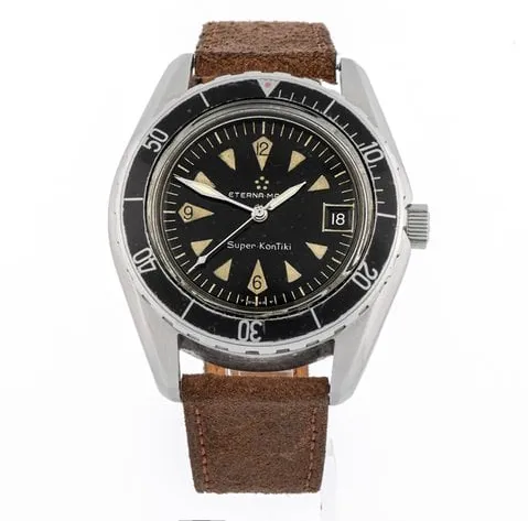 Eterna Super Kontiki 130PTX/3 40mm Stainless steel Black