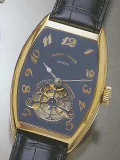 Franck Muller Cintree Curvex 5850 45mm Yellow gold Blue