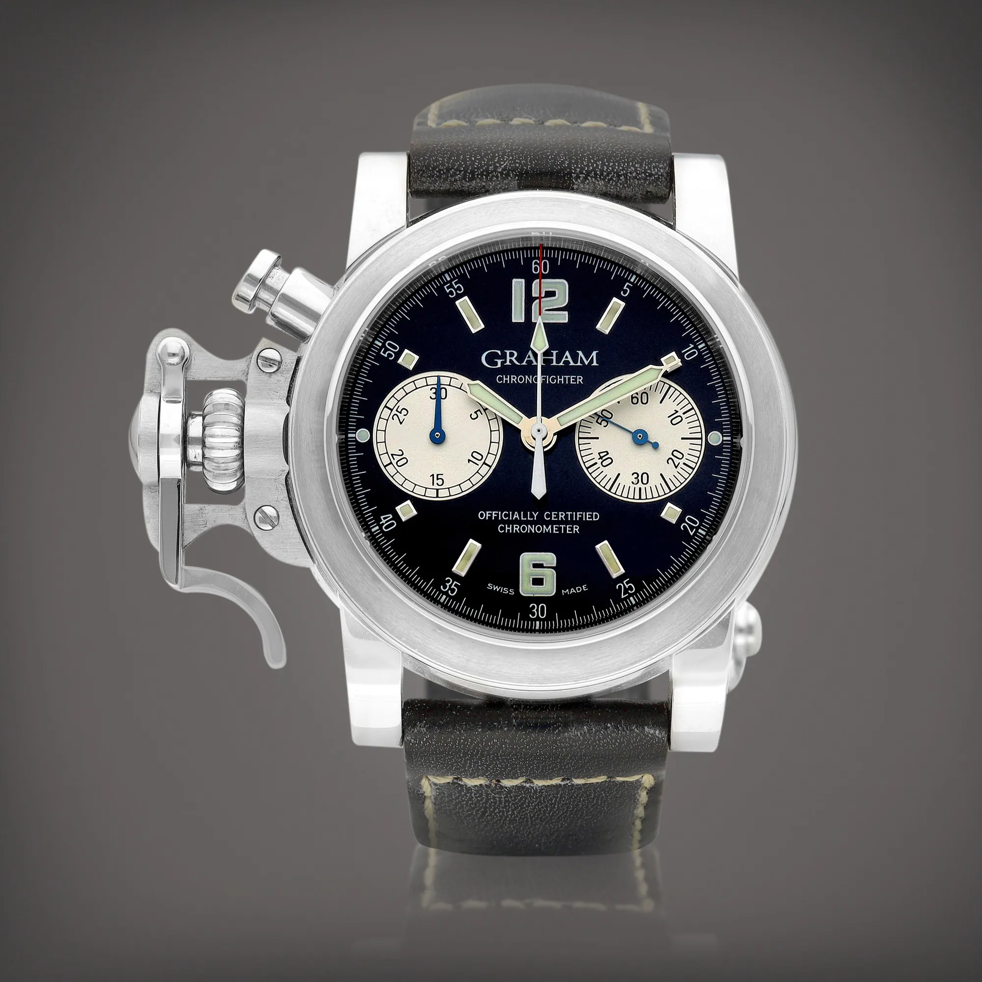 Graham Chronofighter 2CFAS 43mm Stainless steel Black