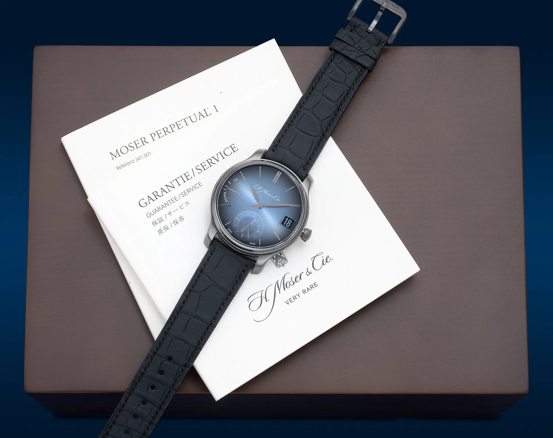 H. Moser & Cie. Moser Perpetual 1 1341-0505 40mm Titanium Blue 1