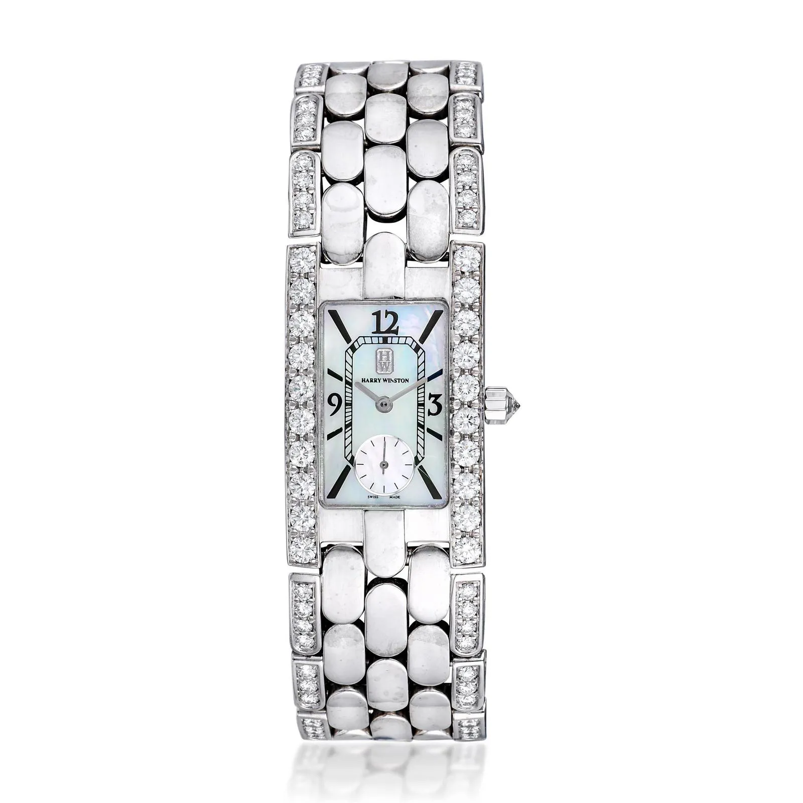 Harry Winston Avenue 310LQW 30mm White gold Mother-of-pearl