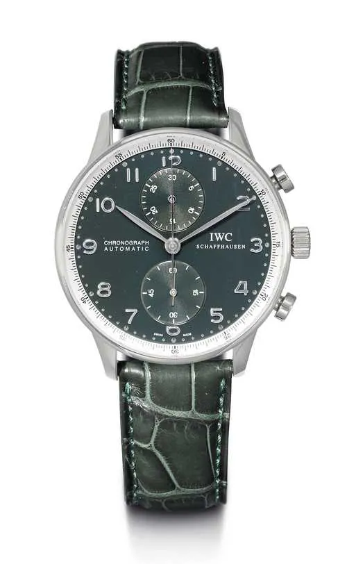 IWC Portuguese Chronograph 3714 41mm Stainless steel Black