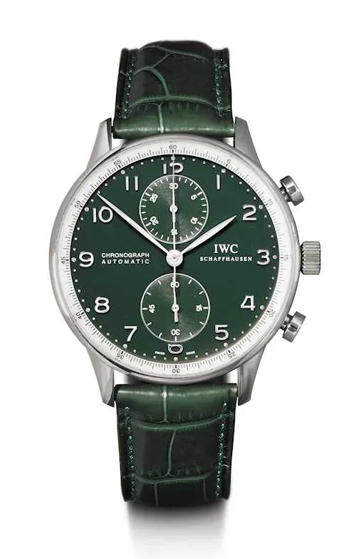 IWC Portuguese Chronograph 41mm Stainless steel Green