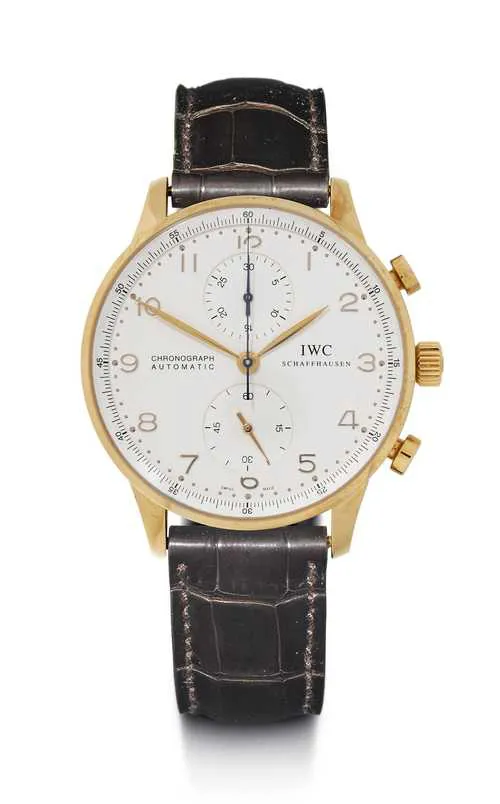 IWC Portuguese Chronograph 3714 41mm Rose gold Silver