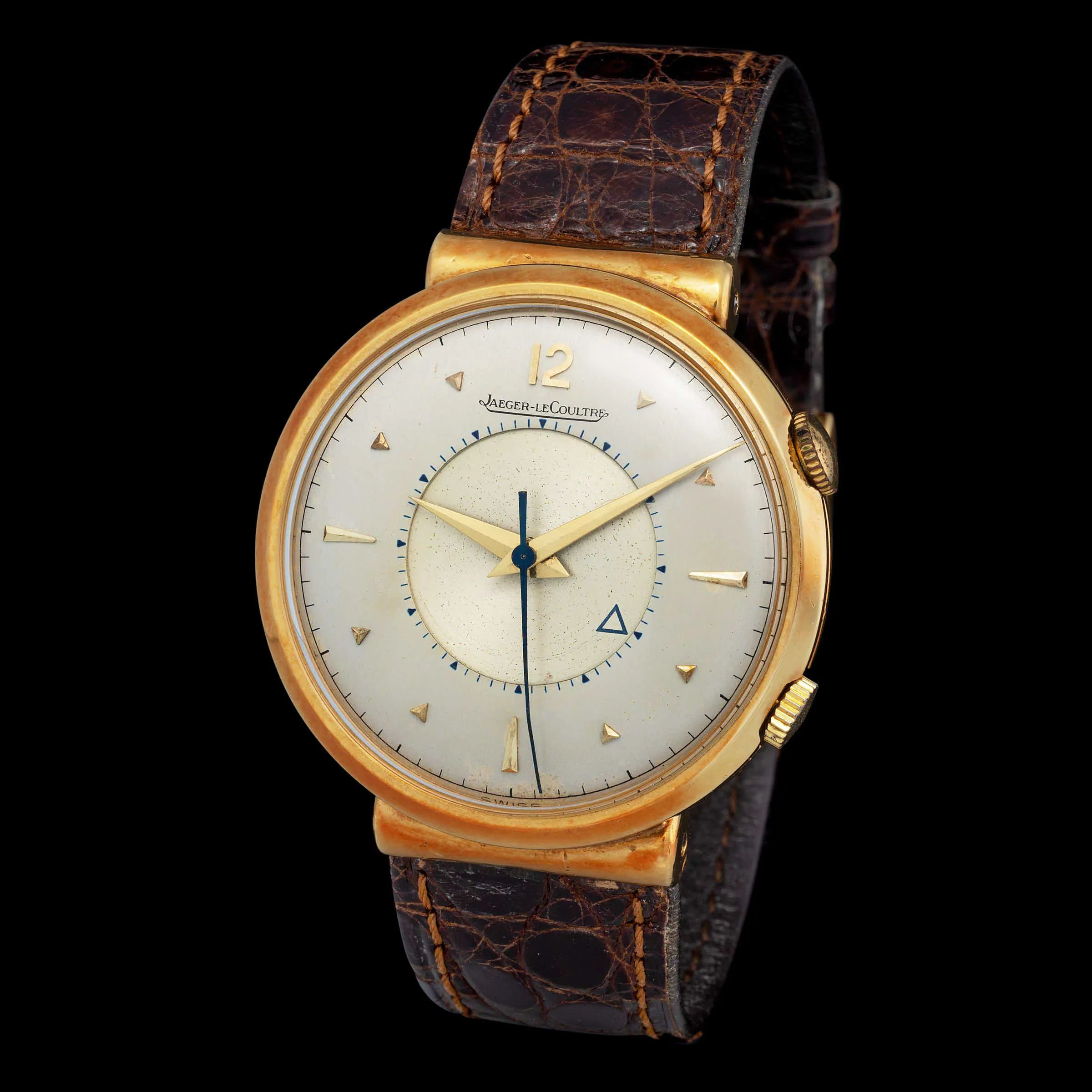 Jaeger-LeCoultre Memovox 35mm Yellow gold Silver