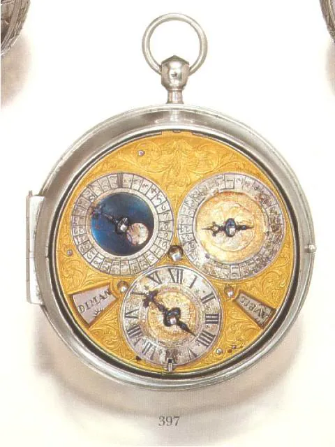 Jean Duhard 55mm Silver Gilt dial