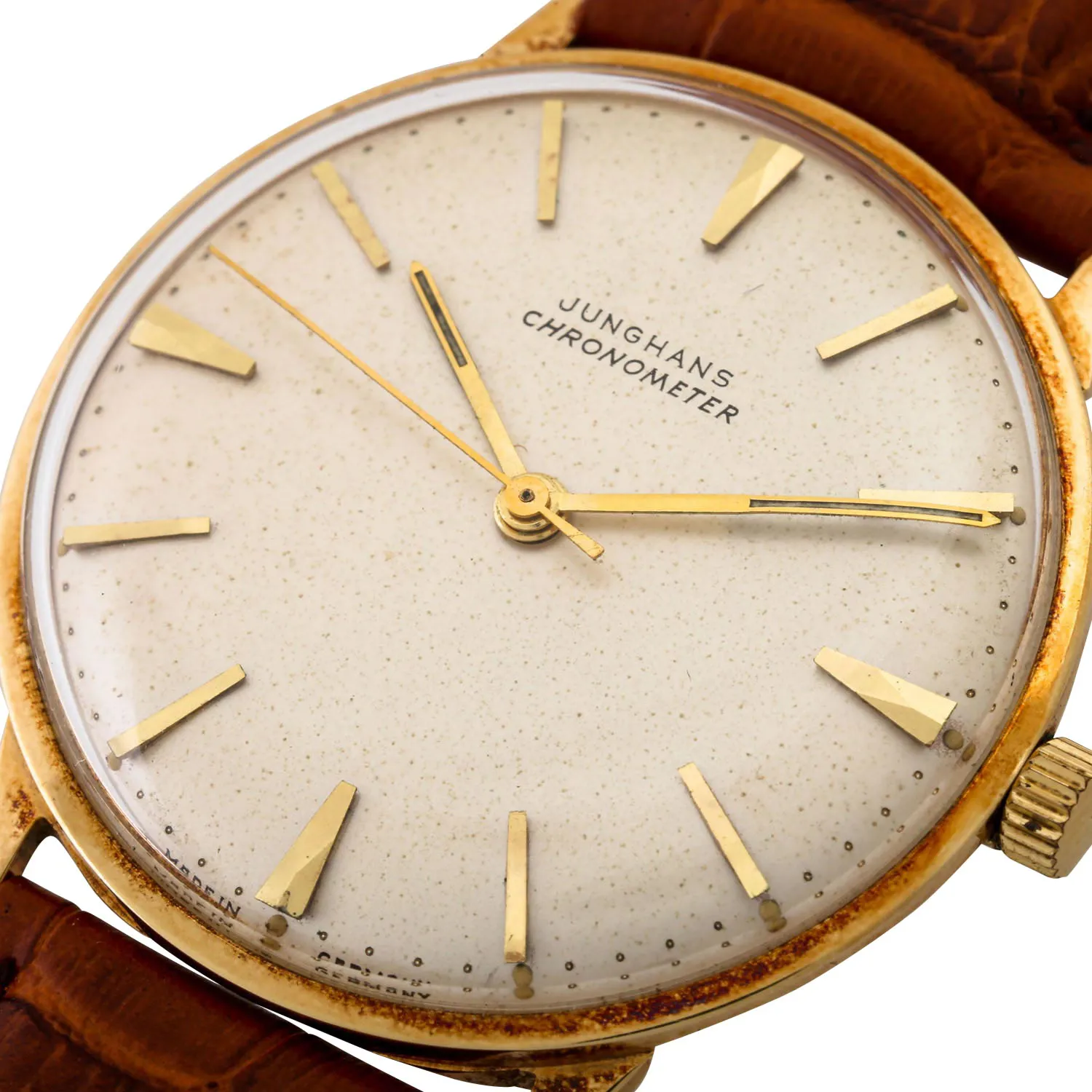 Junghans 33.5mm Yellow gold White 4