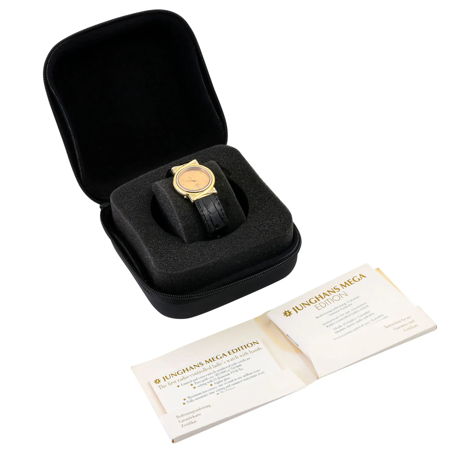Junghans 37 8200 29mm Yellow gold Champagne 8