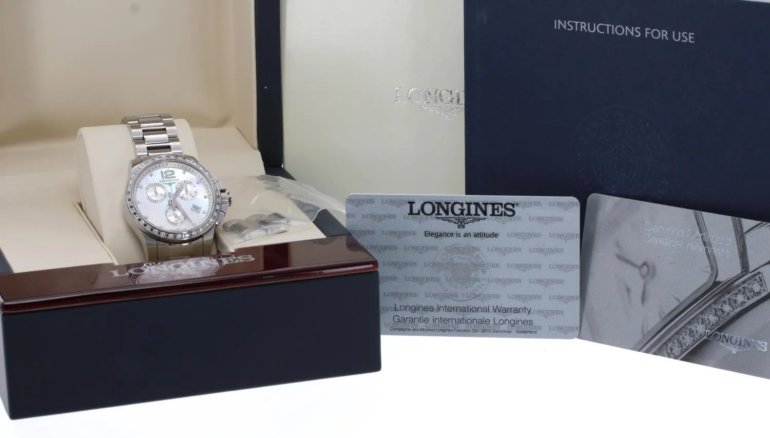 Longines Conquest L3.279.0 35mm Stainless steel Mother-of-pearl