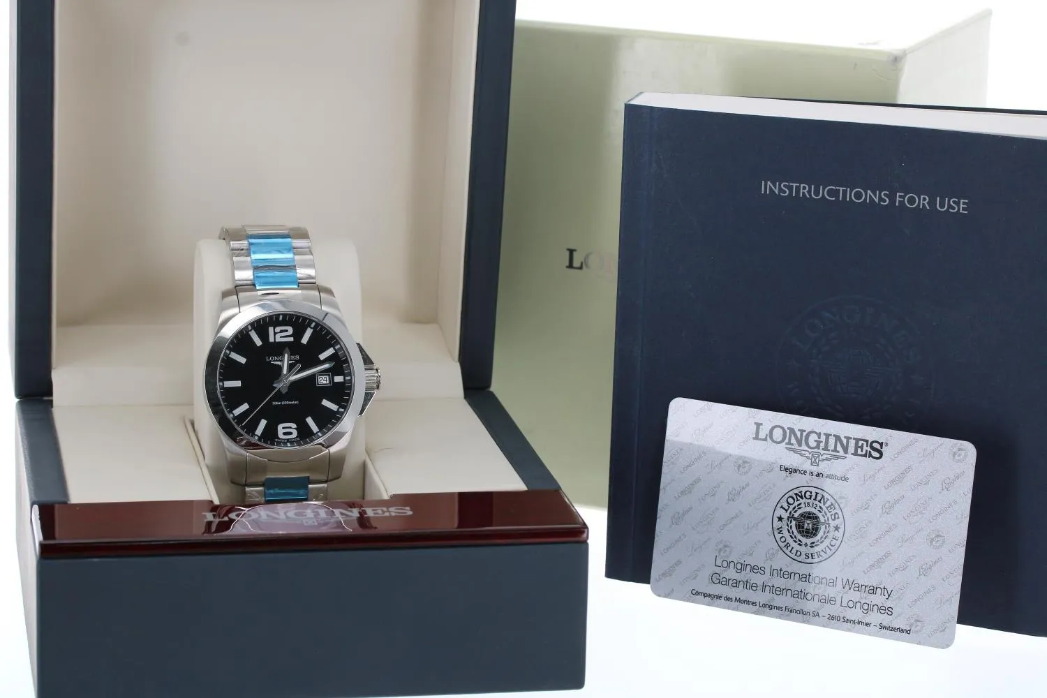 Longines Conquest L3.659.4 41mm Stainless steel Black