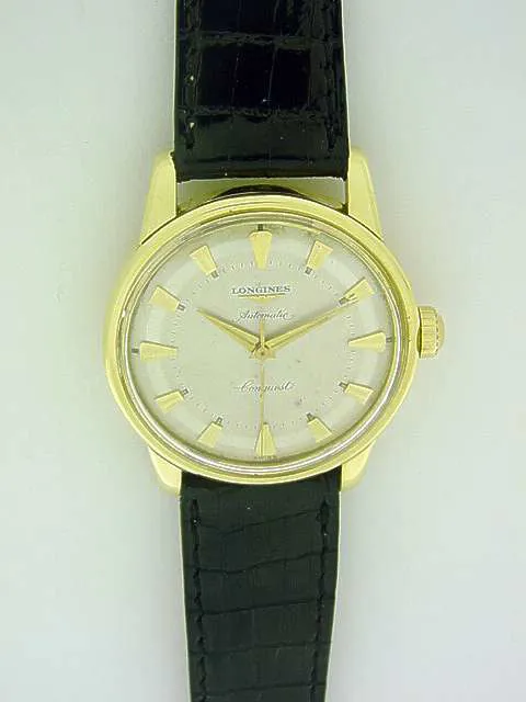 Longines Conquest 35mm 18k yellow gold Silver