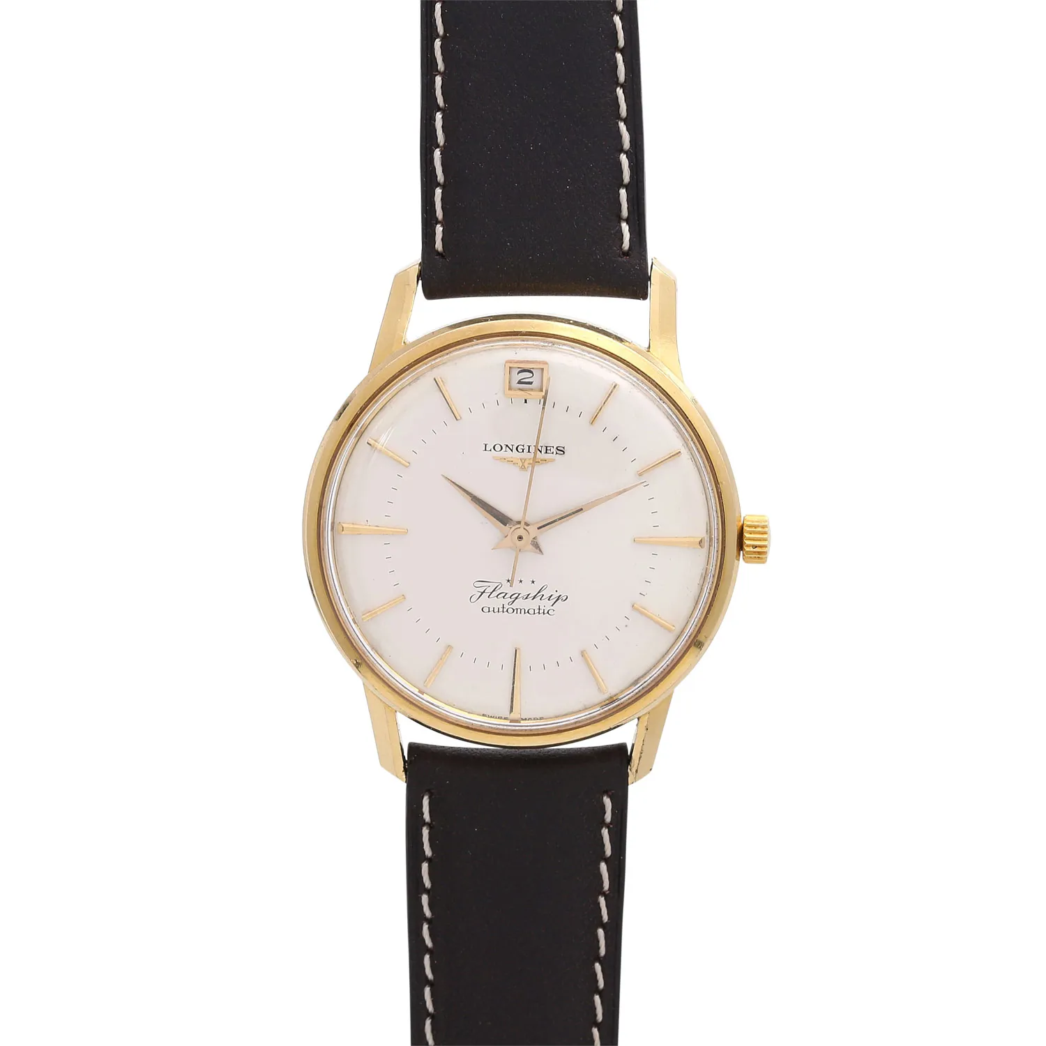 Longines Flagship 2408 34mm Yellow gold White