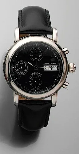 Montblanc 37mm Stainless steel Black