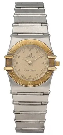 Omega Constellation Ladies 23mm Yellow gold and Stainless steel Champagne