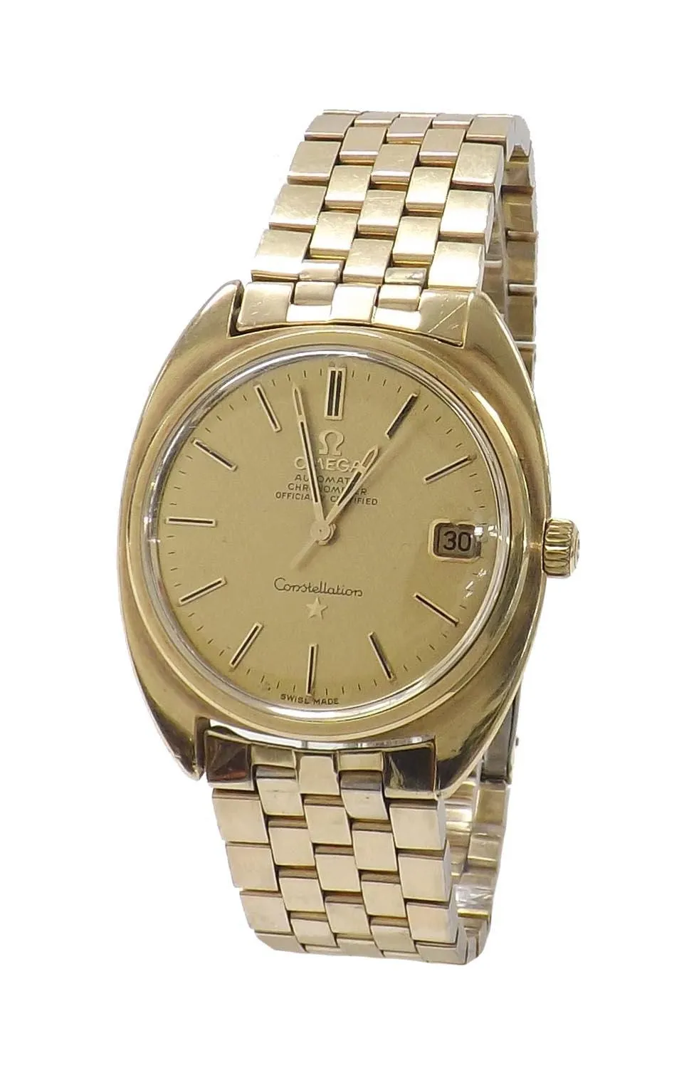 Omega Constellation CD 168017 SP 35mm Stainless steel and Gold-plated Champagne