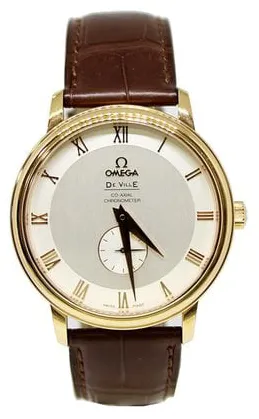 Omega De Ville 4614.30.02 39mm Rose gold Silver